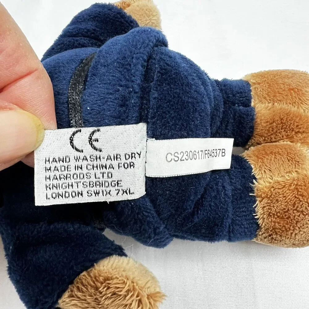 Harrods Knightsbridge London Bobby Police Teddy Bear Bean Plush Stuffed Animal